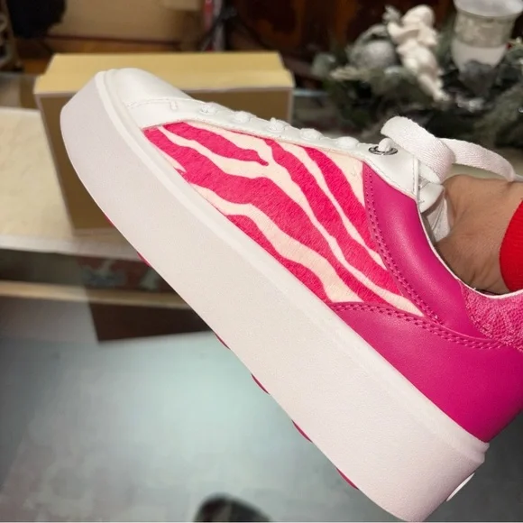 Michael Kors Fuchsia and White Women's Sneakers - Picture 10 of 12